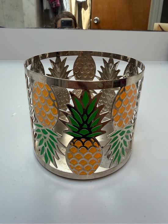 Bath & Body Works Other - Bath and body works tropical pineapple 3 wick candle holder decorative sleeve
